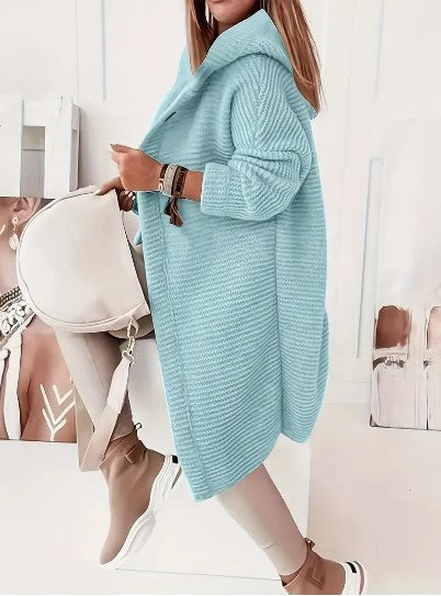 Cardigan Livia™ | Women's Loose Hooded Cardigan | Long Sleeves, Soft Fabric, Relaxed Fit