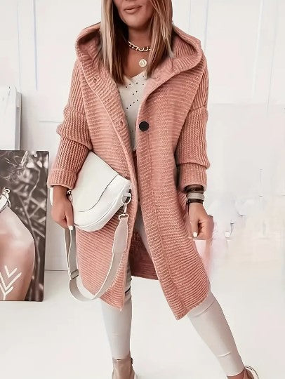 Cardigan Livia™ | Women's Loose Hooded Cardigan | Long Sleeves, Soft Fabric, Relaxed Fit