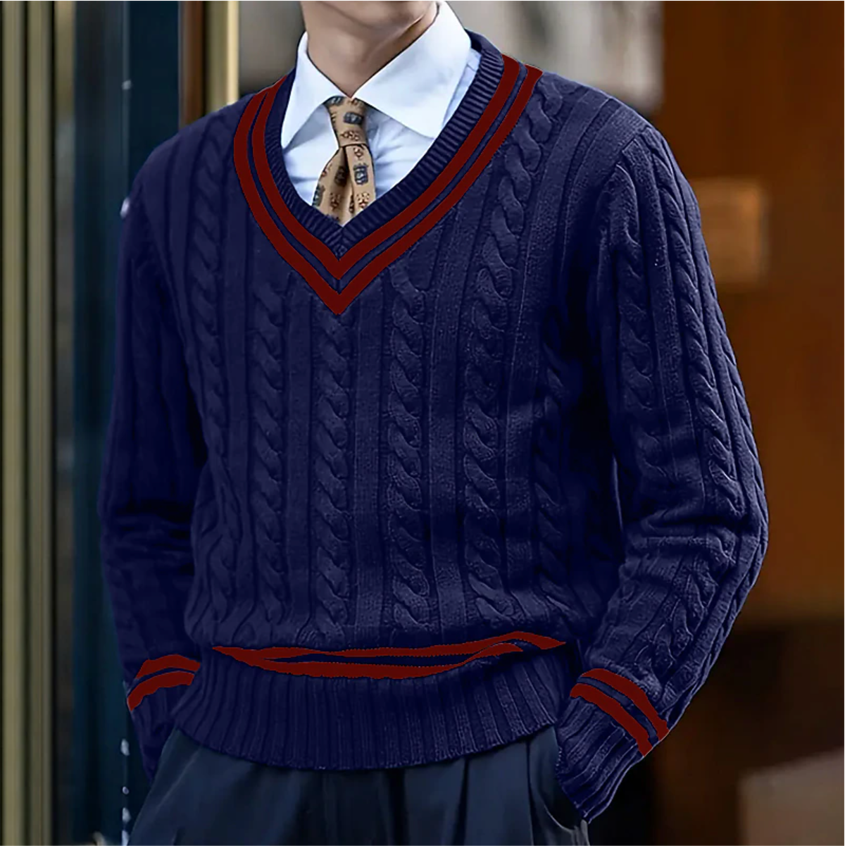 CozyNest™ | Stylish V-Neck Sweater | Soft Breathable Fabric, Lightweight & Comfortable Fit