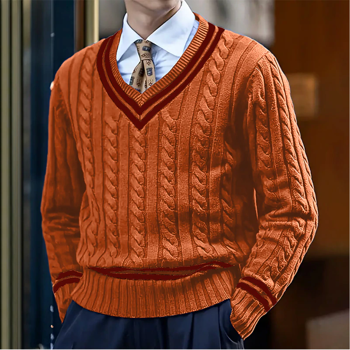 CozyNest™ | Stylish V-Neck Sweater | Soft Breathable Fabric, Lightweight & Comfortable Fit