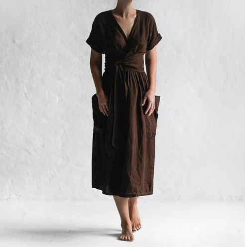 Linen Breeze™ | Women's Casual Linen Dress | Breathable Fabric, Relaxed Fit & Stylish Design