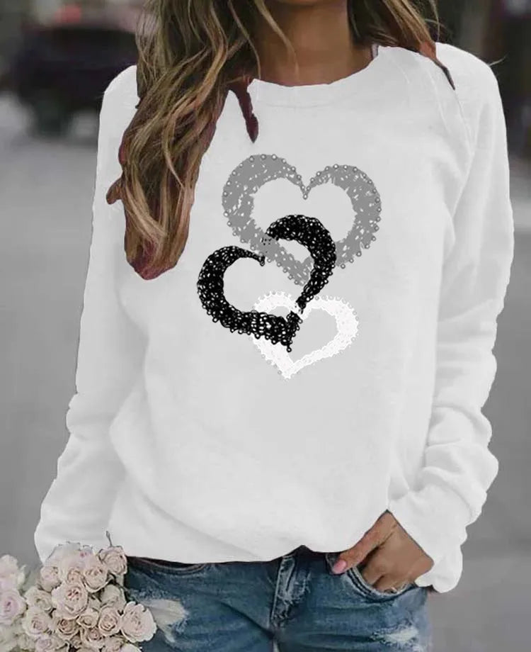 Hoodie Clara™ | Women's Casual Hoodie | Round Neck, Santa Claus Print, Cozy Streetwear for Autumn & Winter