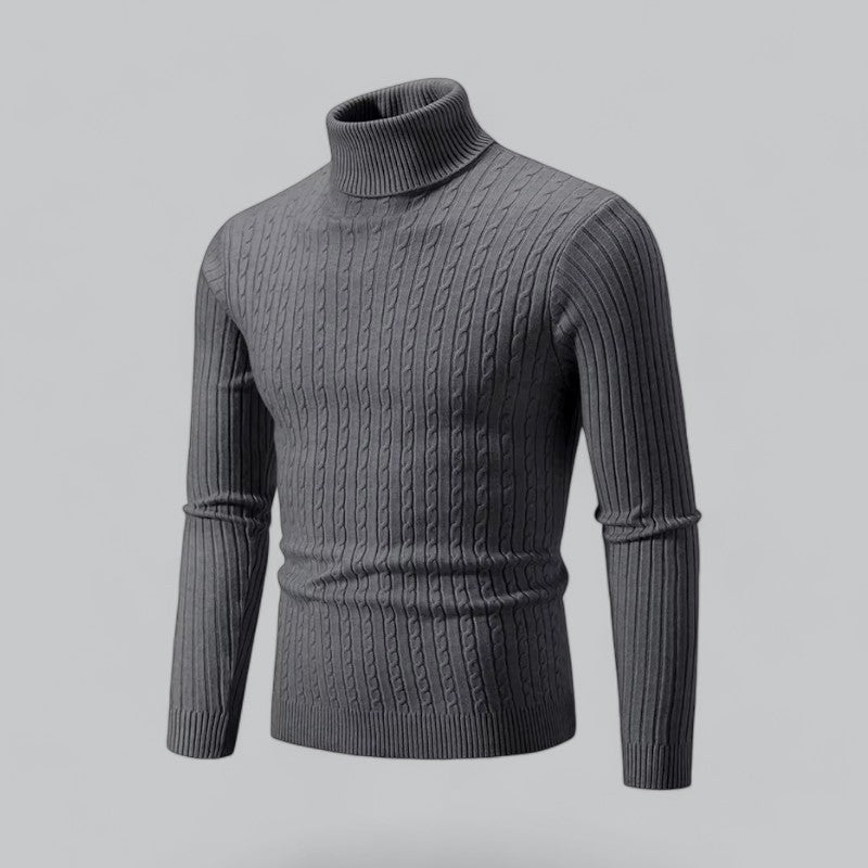 Men's Turtleneck Pullover | Soft Knit Fabric, Warm & Comfortable Fit for Everyday Wear