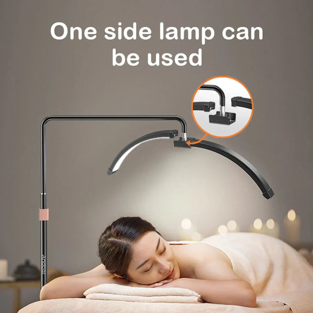 LED Half-Moon Floor Lamp with Adjustable Brightness for Living Room & Bedroom Lighting