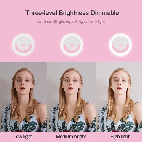 LED Selfie Ring Light with Adjustable Brightness and Tripod Stand for Photography, Makeup, and Video Streaming