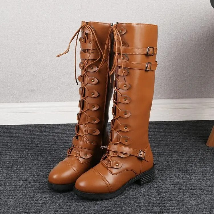B&S | Warm & Non-Slip Steampunk Retro Lace-Up Boots for Women – Bold Fashion Statement for Winter