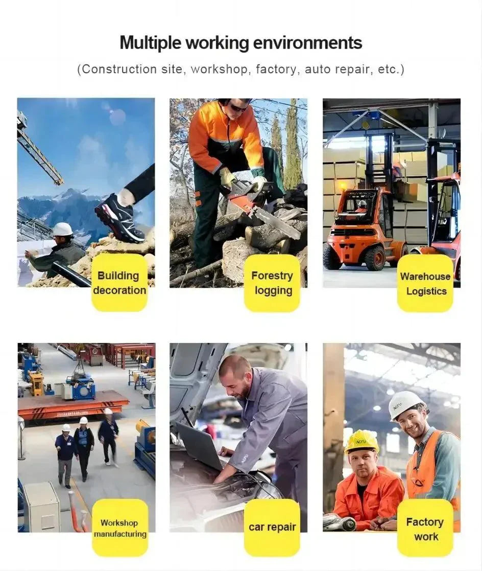 Safety Shield™ | Men's Work Safety Shoes | Rotating Buckle, Slip-Resistant Sole & Durable Construction