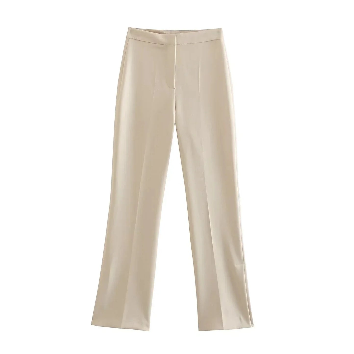 Glind™ | Women's Solid Pant Suit Set | Strapless Tank Top & Side Slit Trouser, Stylish Streetwear Ensemble