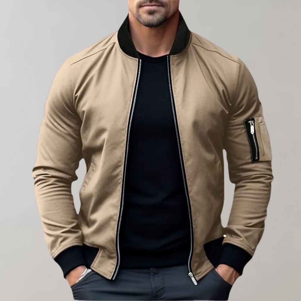 AeroShield™ | Men's All-Season Bomber Jacket | Lightweight, Breathable Fabric & Casual Style