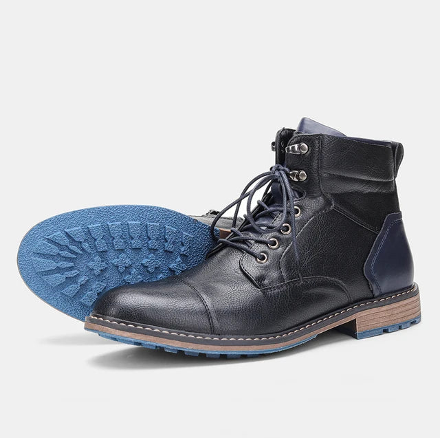 Boots Maverick™ | Men's Leather Ankle Boots | Durable, Slip-Resistant Sole & Casual Comfortable Fit
