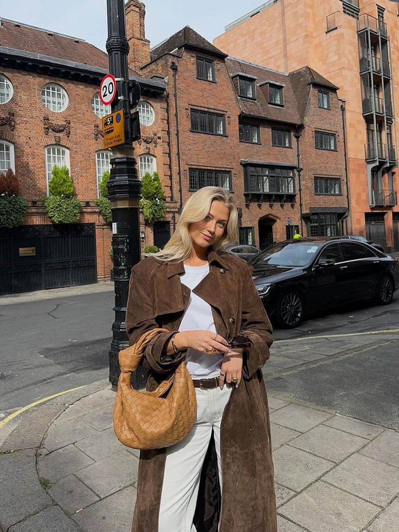 Trench Belle™ | Women's Classic Long Trench Coat | Water-Resistant Fabric, Stylish Belted Design & Comfortable Fit