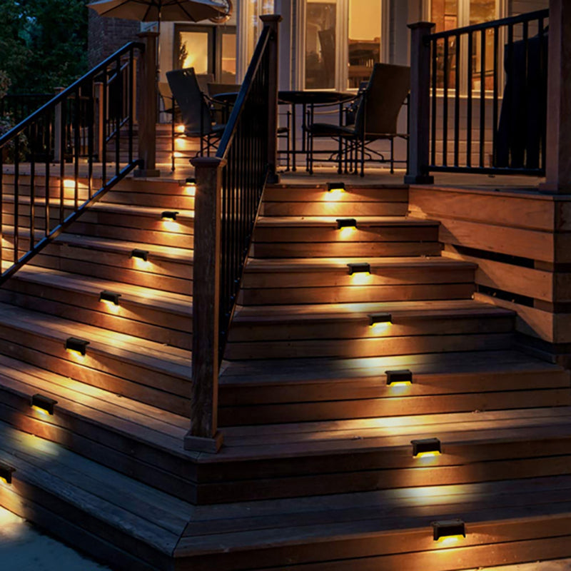 Solar LED Step Lights for Outdoor Pathway Illumination and Safety - Waterproof, Energy-Efficient Lighting for Steps and Walkways