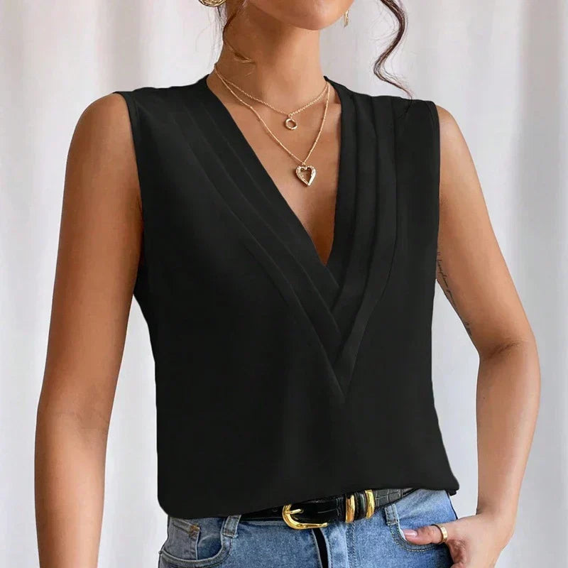 Blouse Bella™ | Women's Sleeveless Loose-Fit Blouse | Lightweight Fabric, Casual Summer Style & Breathable Comfort