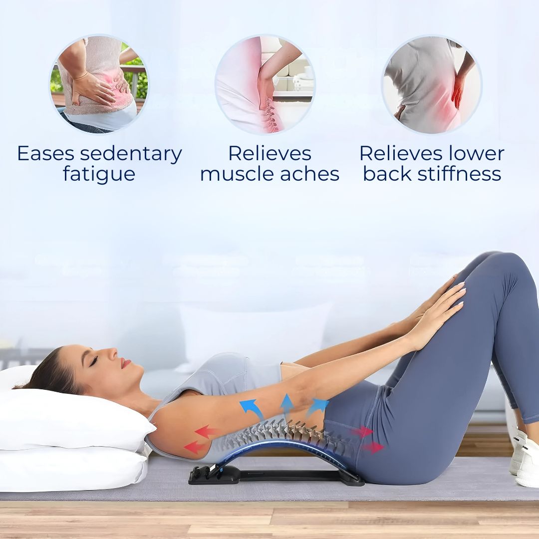 Orthopedic Back Stretcher for Posture Correction & Pain Relief – Sciatica, Herniated Disc, Chronic Back Pain Support