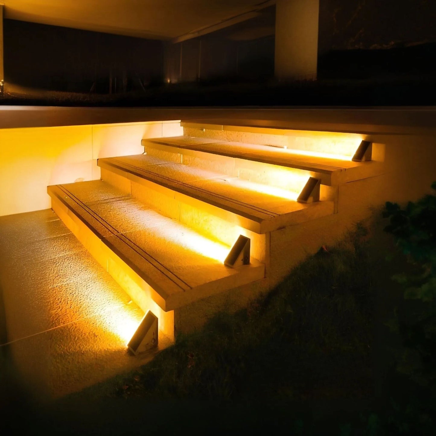 LED Solar Powered Stair Lights with Motion Sensor - Waterproof Outdoor Lighting for Steps, Pathways, and Decks