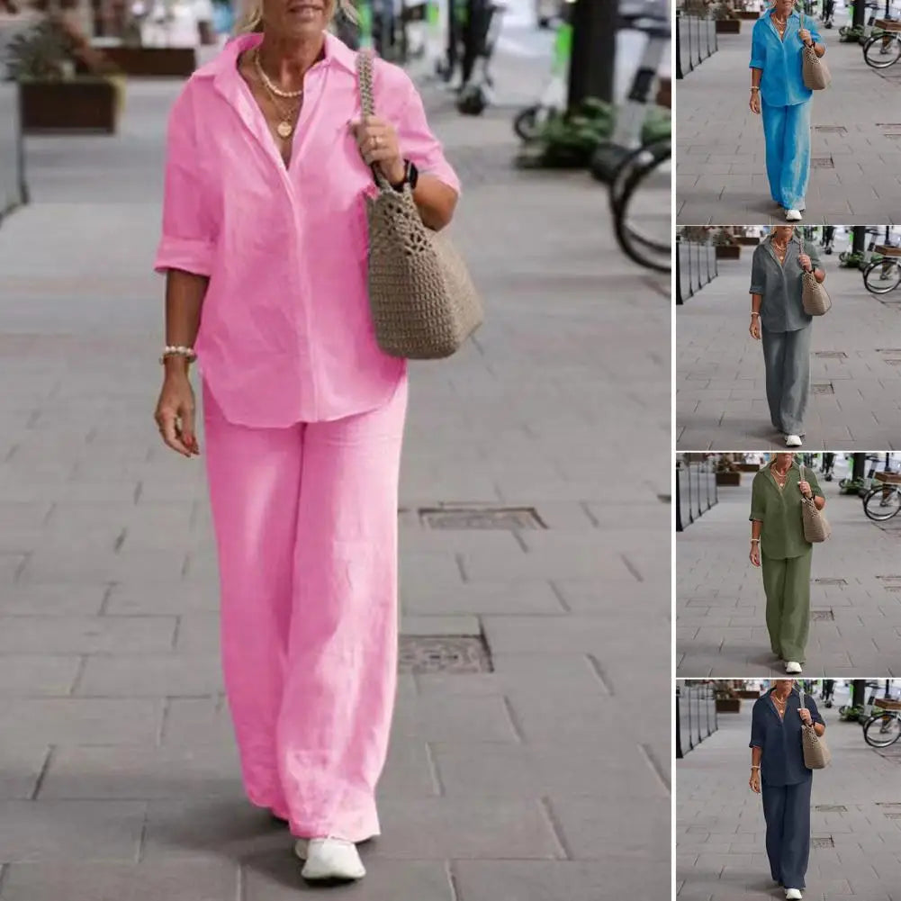 B&S | Lightweight & Versatile Linen Two-Piece Set for Women – Stylish Comfort for Any Occasion