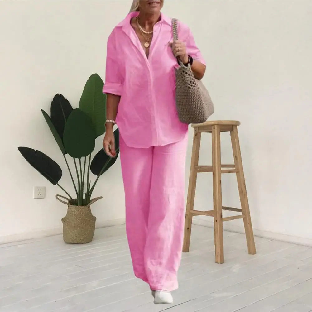 B&S | Lightweight & Versatile Linen Two-Piece Set for Women – Stylish Comfort for Any Occasion