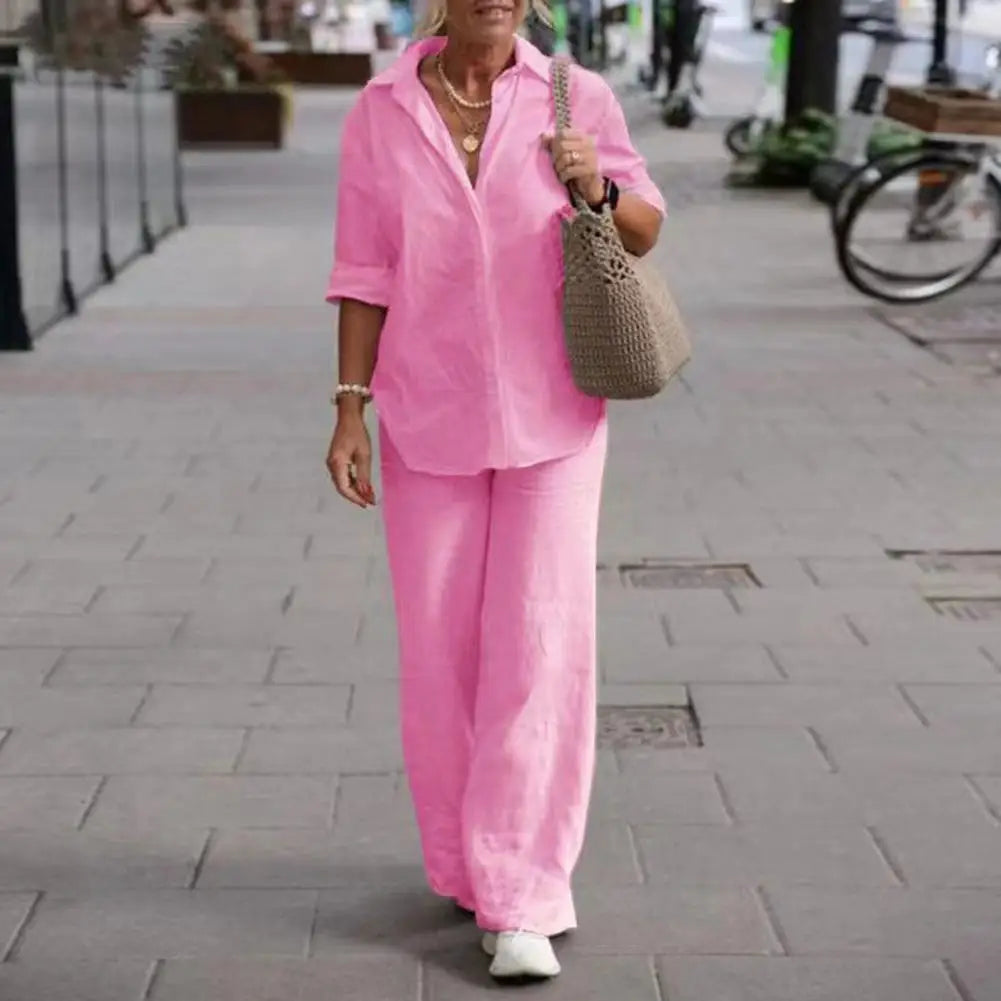 B&S | Lightweight & Versatile Linen Two-Piece Set for Women – Stylish Comfort for Any Occasion