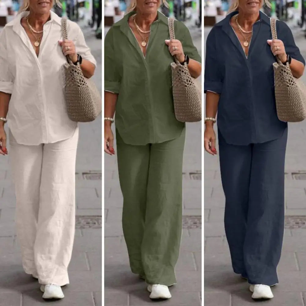 B&S | Lightweight & Versatile Linen Two-Piece Set for Women – Stylish Comfort for Any Occasion