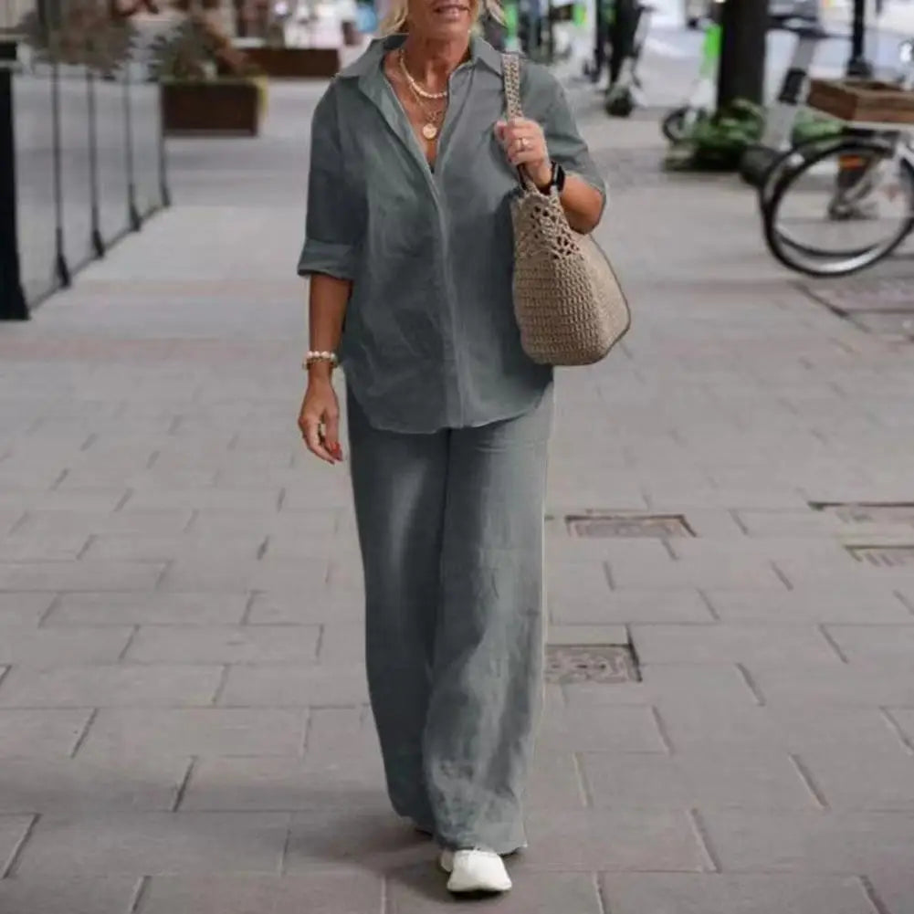 B&S | Lightweight & Versatile Linen Two-Piece Set for Women – Stylish Comfort for Any Occasion