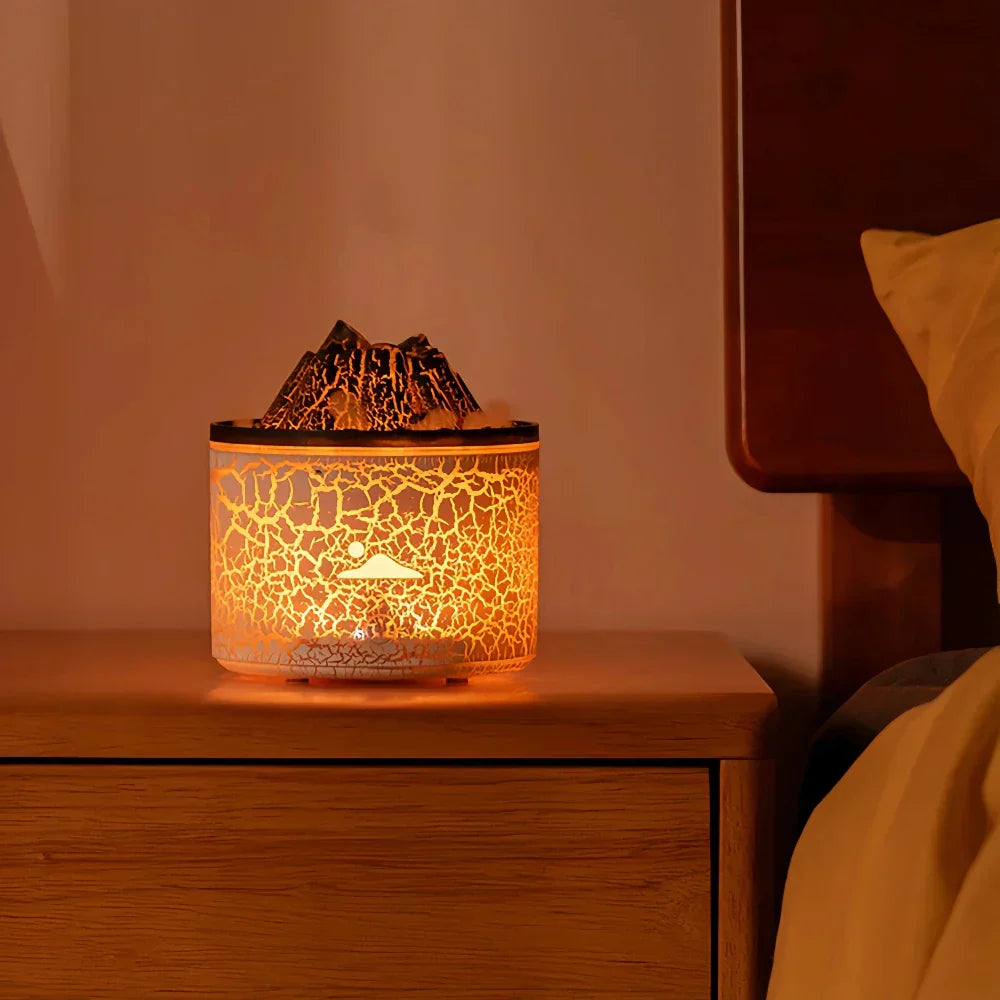 LED Volcano Humidifier with 7-Color Night Light for Home, Office & Bedroom Use