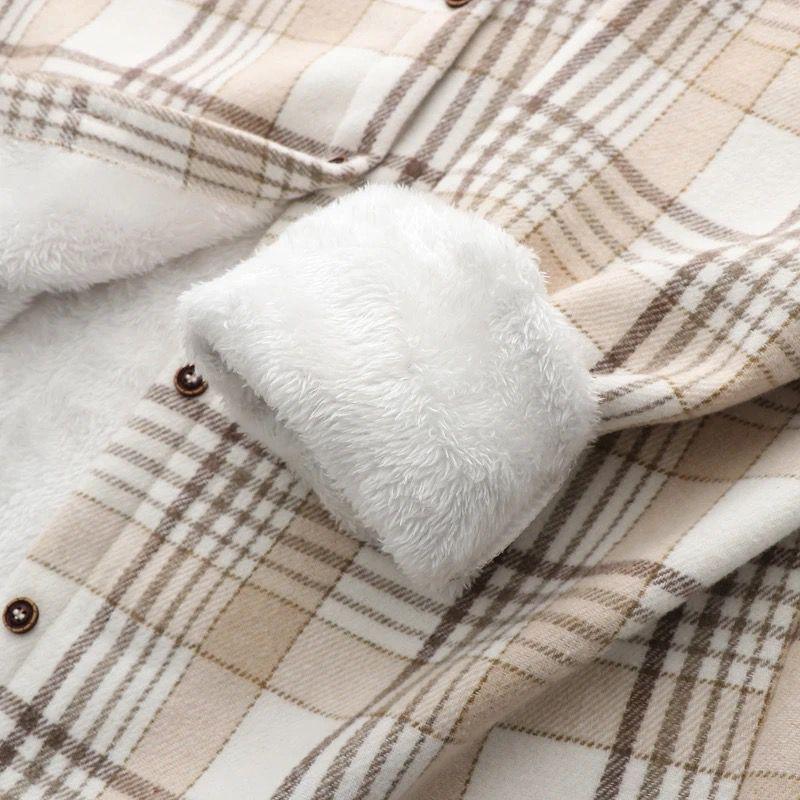 Plaid Haven™ | Fleece-Lined Shacket | Warm, Stylish Layering Piece with Button Closure & Side Pockets