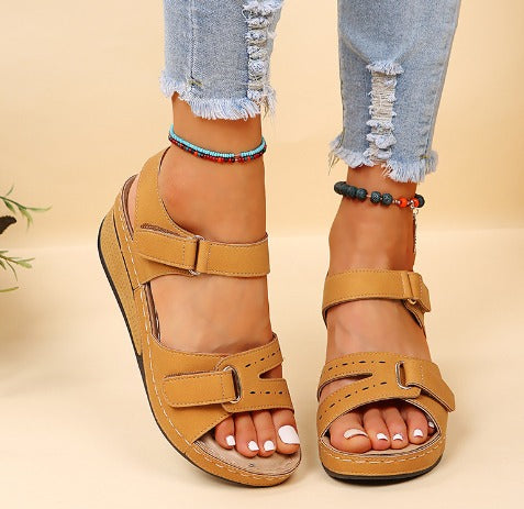 Sandalia Luxe™ | Women's Leather Strap Sandals | Durable Material, Adjustable Straps & Comfortable Fit