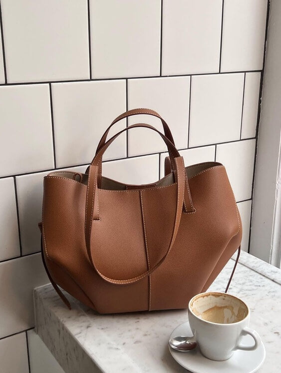 B&S | Spacious & Durable Vintage Tote Bag for Women – Versatile Shoulder Bag for Everyday Use