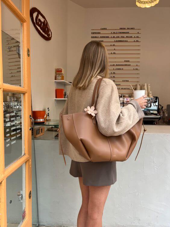B&S | Spacious & Durable Vintage Tote Bag for Women – Versatile Shoulder Bag for Everyday Use