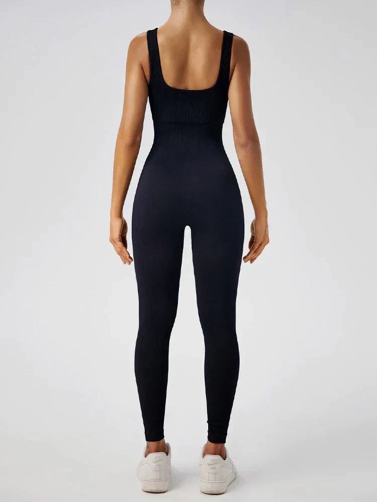 Yoga Bliss™ | Women's Stretchy Fitness Jumpsuit | Breathable Fabric, Form-Fitting Design & Maximum Flexibility