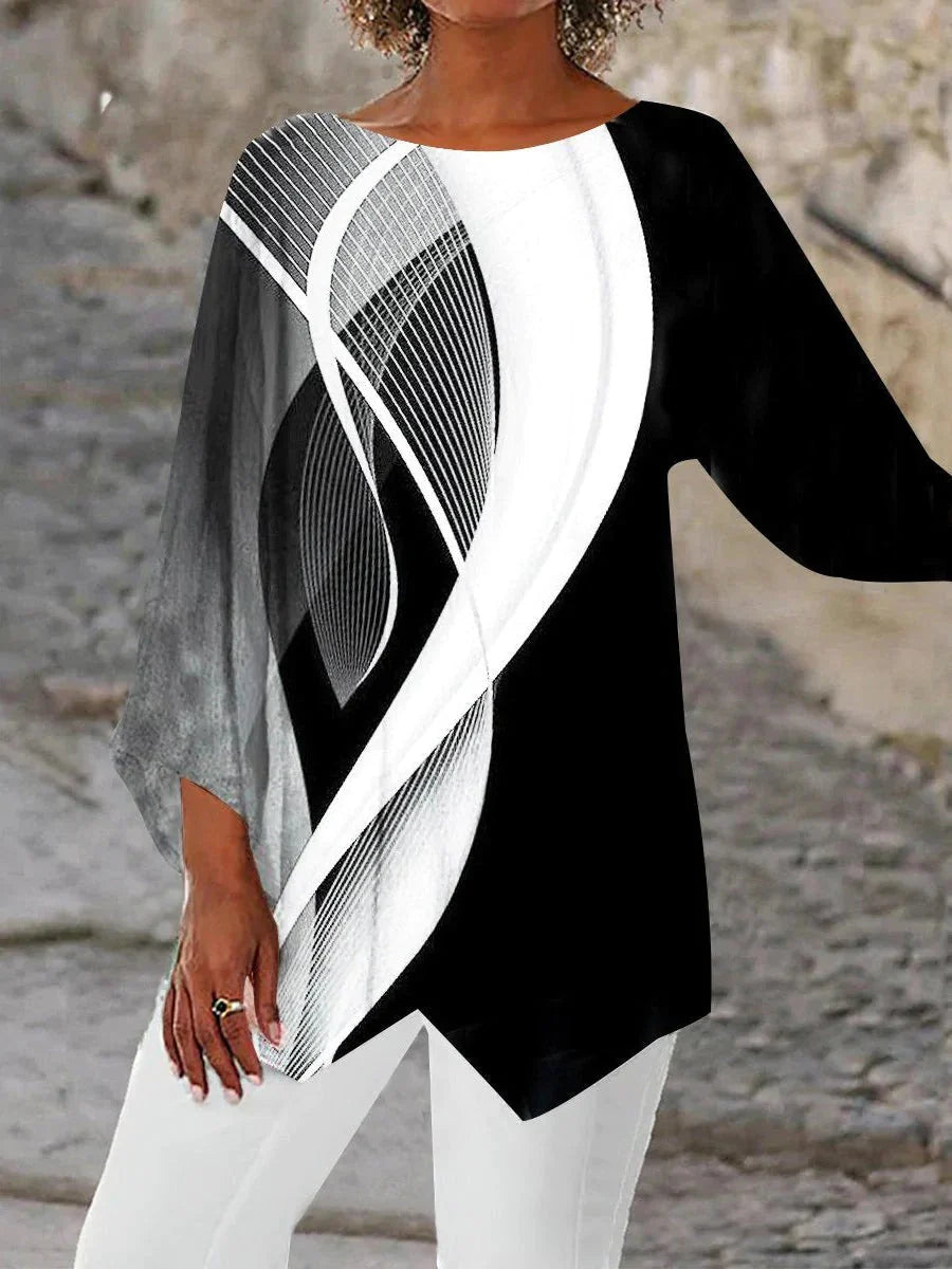 Geometric Aura™ | Women's Geometric Tunic | Lightweight Fabric, Modern Cut & Breathable Design