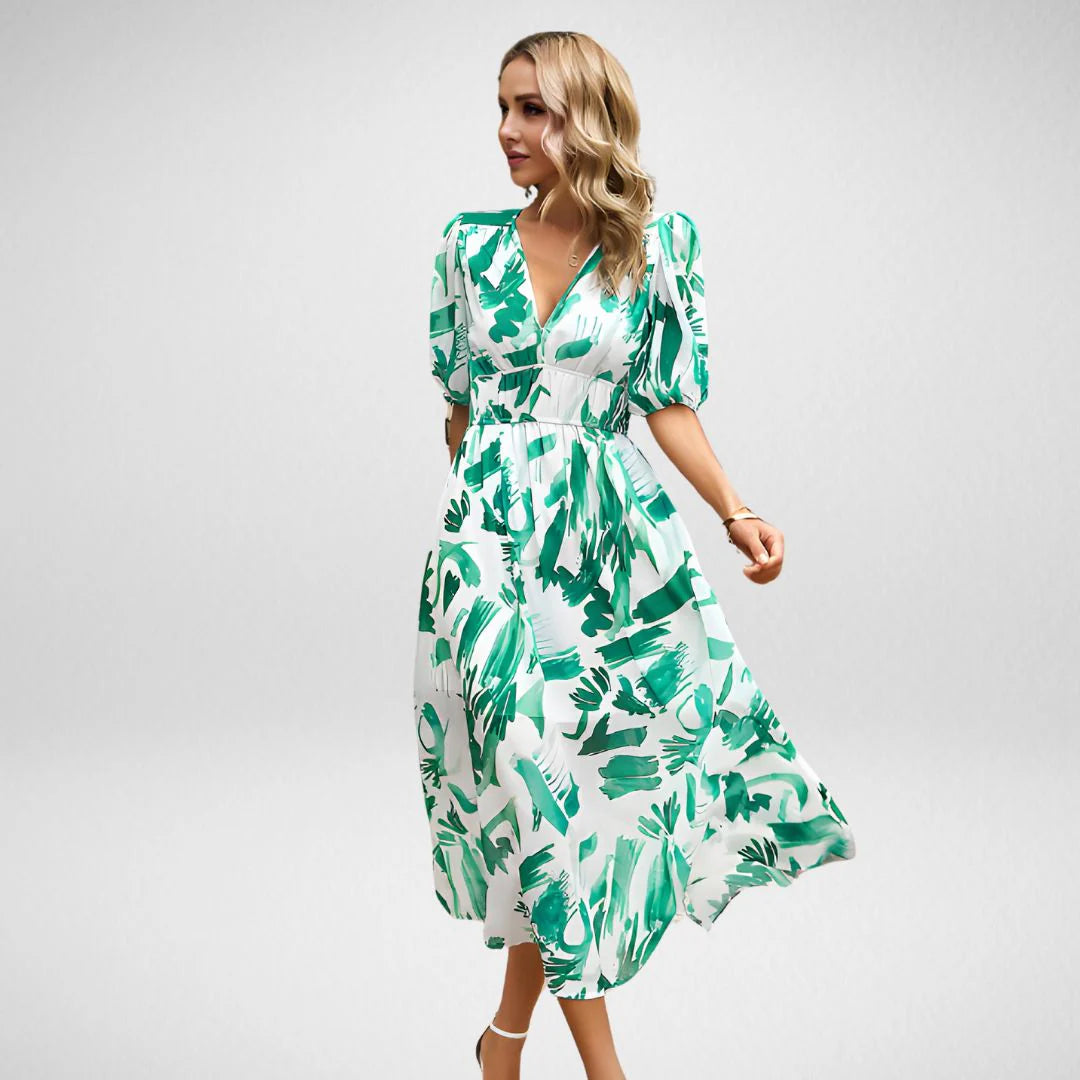 Charming Vena™ | Women's V-Neck Dress | Lightweight Fabric, Flattering Fit & Stylish Design