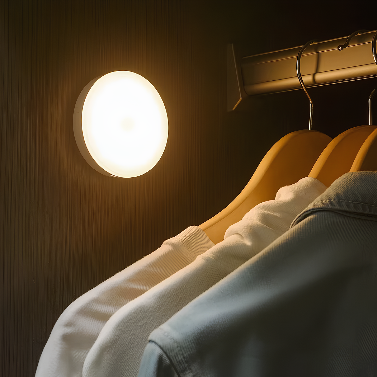 LED Battery Powered Motion Sensor Light for Indoor & Outdoor Use, Wireless Security Lighting for Hallways, Closets, and Stairways