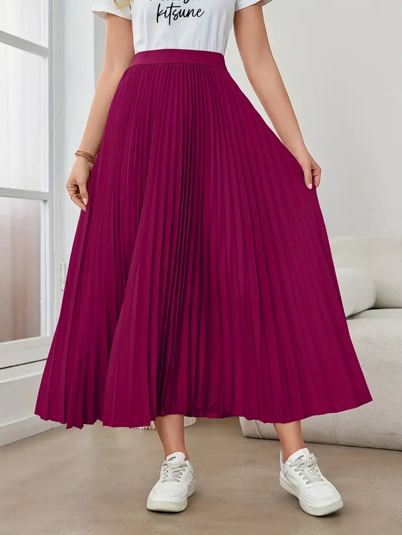 Pleat Luxe™ | Women's Long Pleated Skirt | Lightweight Fabric, High-Waisted Design & Flattering Silhouette