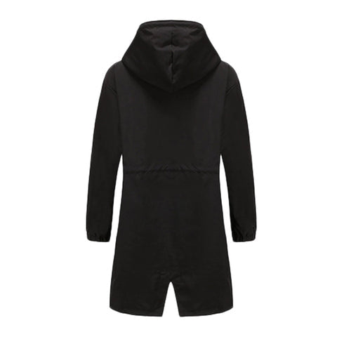 Velaria | Womens Hooded Trench Coat Waterproof Long Mac Raincoat for Winter & Summer Fashion