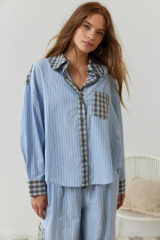 Pajama Bliss™ | Women's Two-Piece Pajama Set | Soft Cotton, Relaxed Fit & Stylish Print
