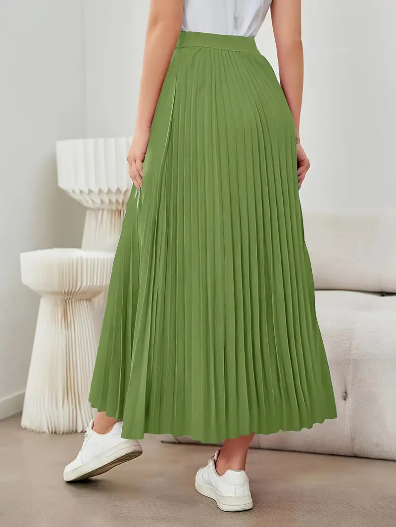 Pleat Luxe™ | Women's Long Pleated Skirt | Lightweight Fabric, High-Waisted Design & Flattering Silhouette