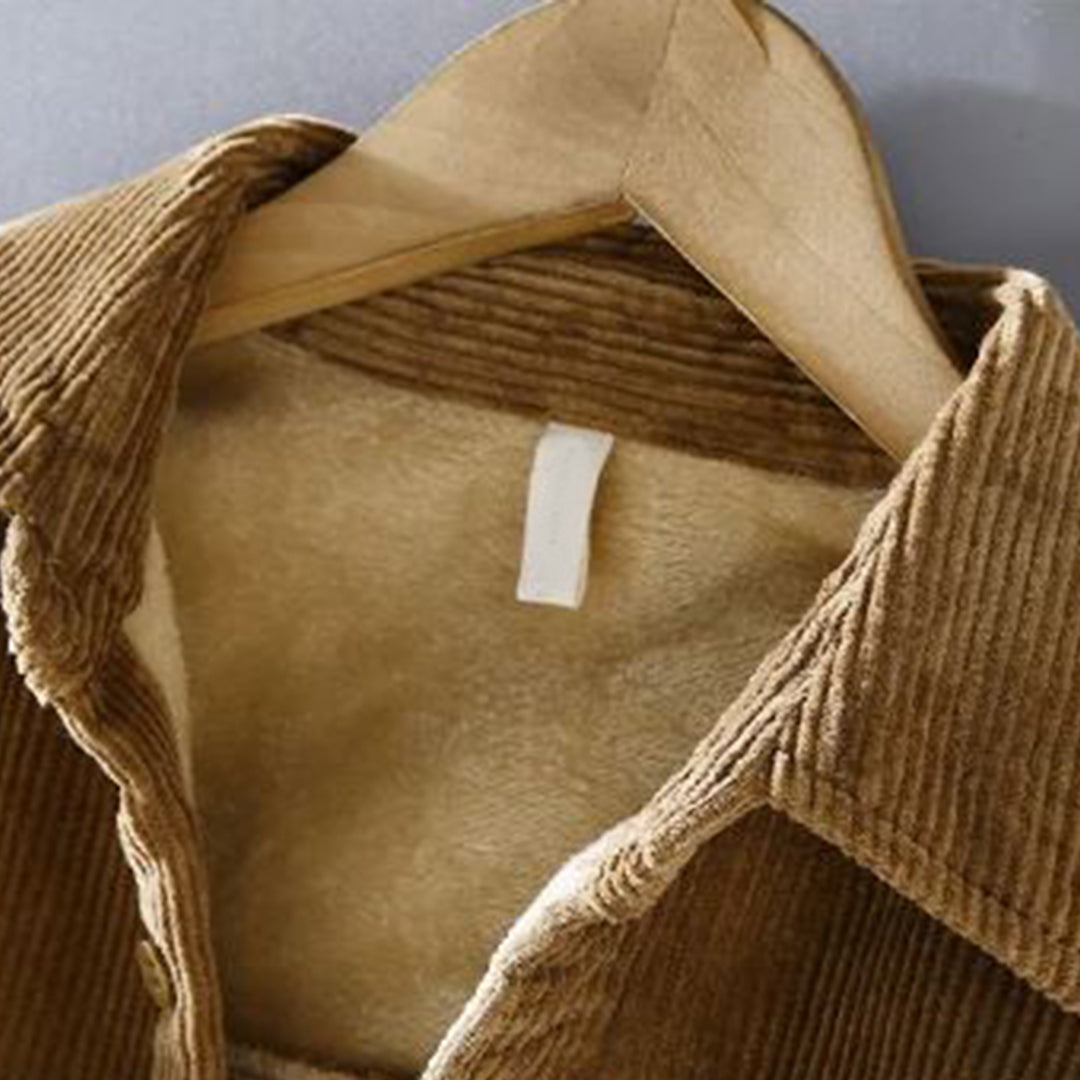 Fleece Haven™ | Men's Long-Sleeve Shirt | Cord-Fleece Lining, Warm & Comfortable for Fall