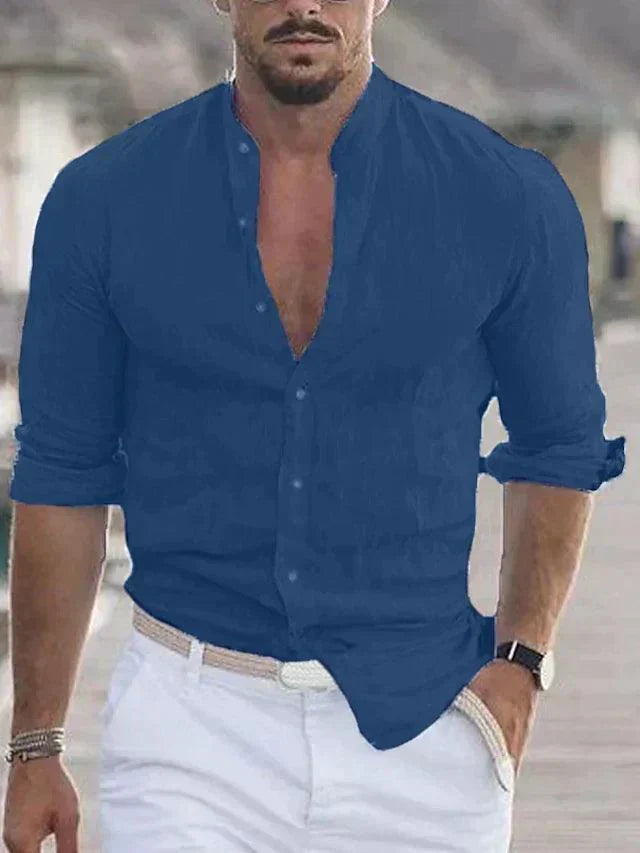 BreezeWear™ | Men's Lightweight Casual Button-Up Shirt | Breathable Fabric, Relaxed Fit & Stylish Design