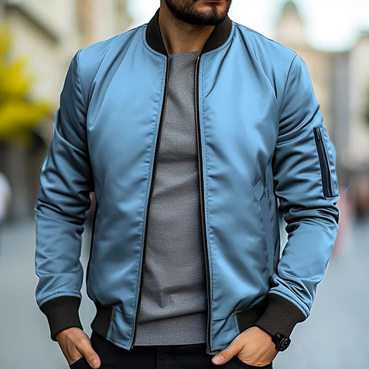 Bomber Luxe™ | Men's Summer Bomber Jacket | Lightweight Fabric, Zip Closure & Breathable Design