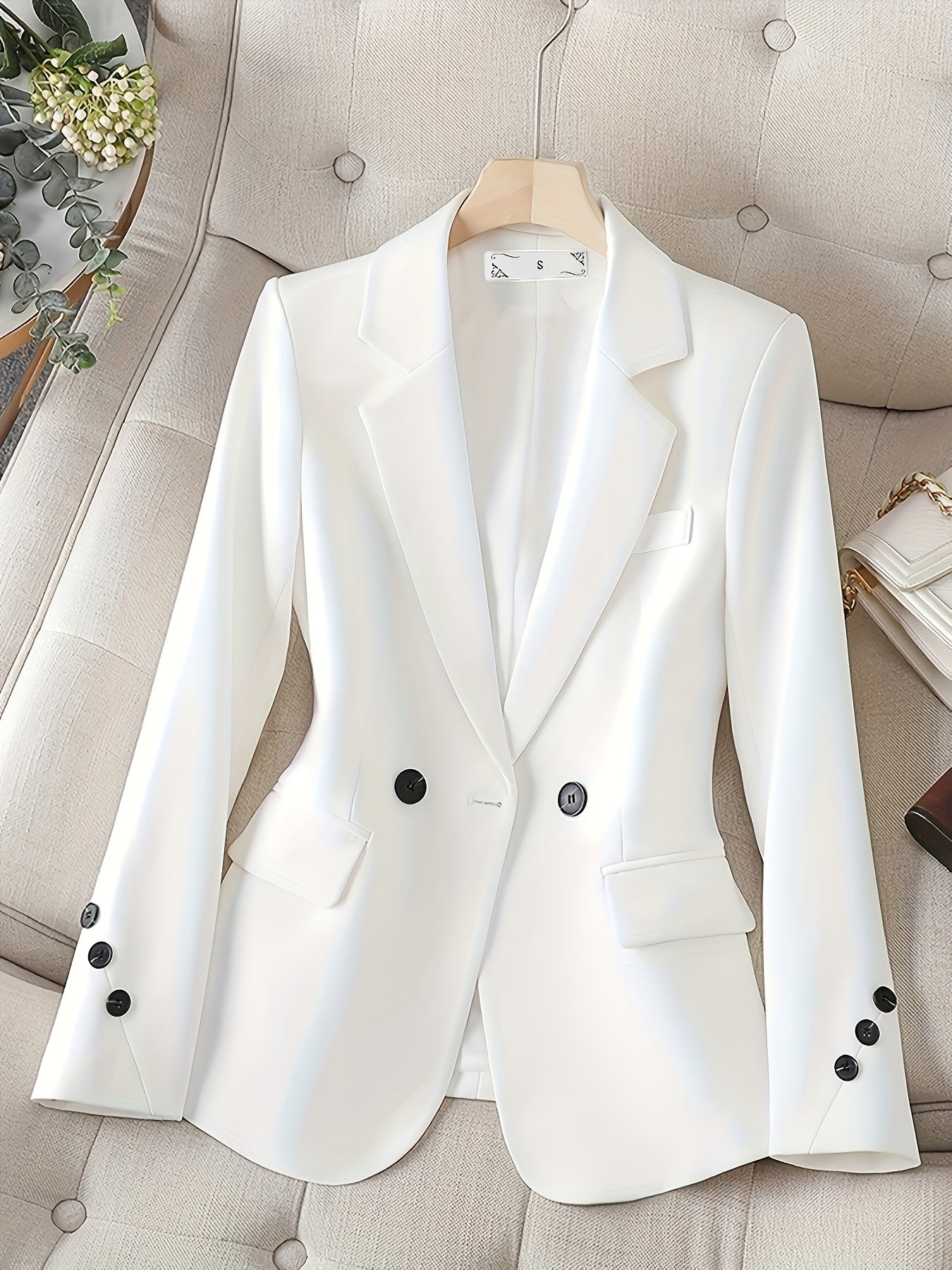 TailorCraft™ | Women's Classic Single-Button Blazer | Tailored Fit, Lightweight Fabric & Versatile Style