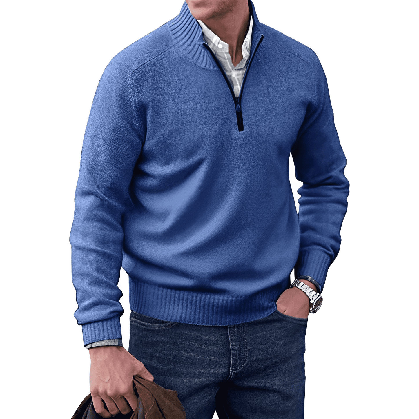Sweater Luxe™ | Men's Comfortable Long Sleeve Sweater | Soft Knit Fabric, Relaxed Fit & Breathable Design