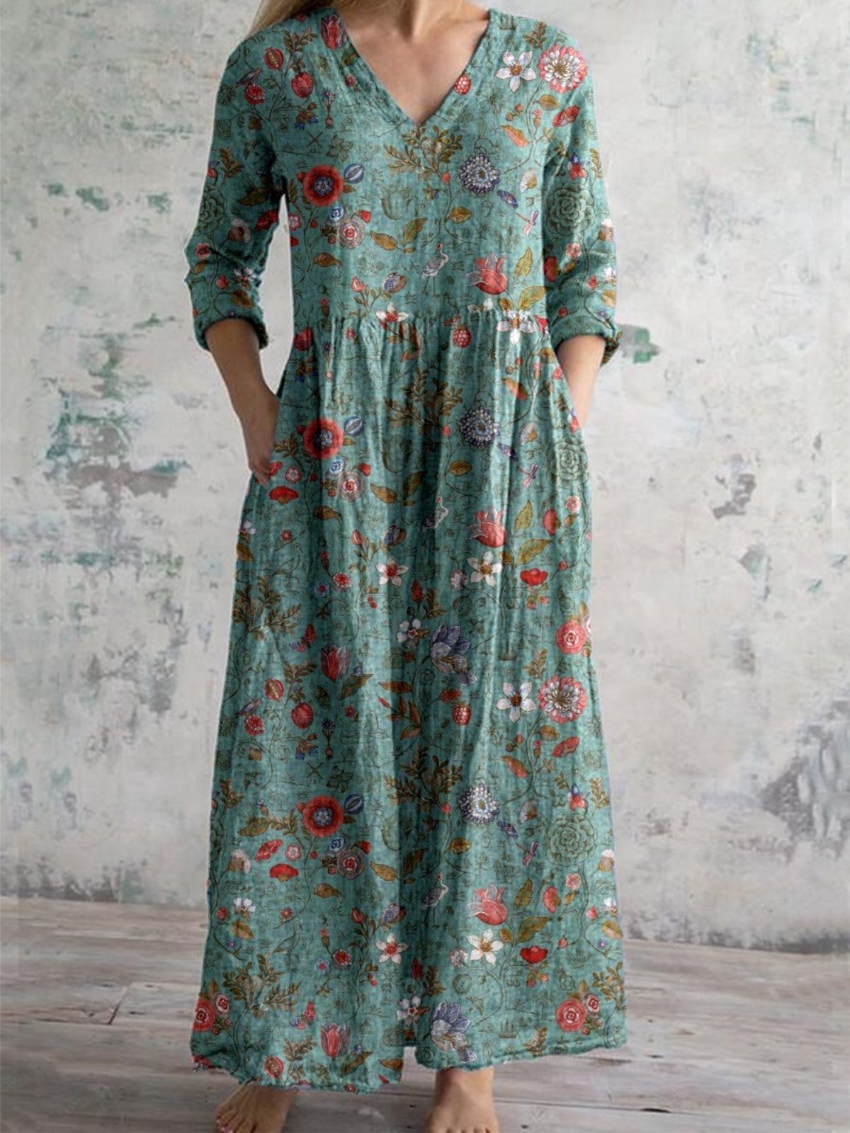 Floral Belle™ | Women's Tummy-Covering Floral Dress | Lightweight Fabric, Flattering A-Line Design & Comfortable Fit