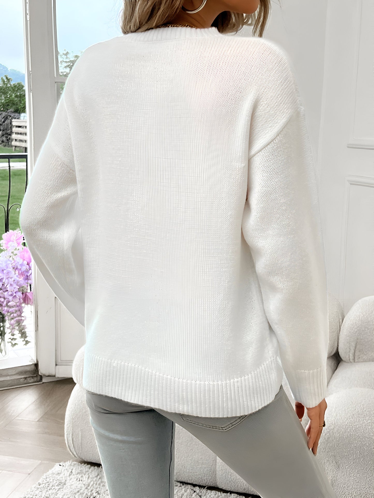 Flagstone Vogue™ | American Flag Round Neck Sweater | Soft Knit, Casual Fit & Durable Fabric