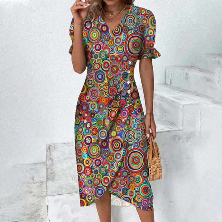 Summer Breeze™ | Women's Summer Dress | Lightweight Cotton, Floral Print, Sleeveless Design & Relaxed Fit