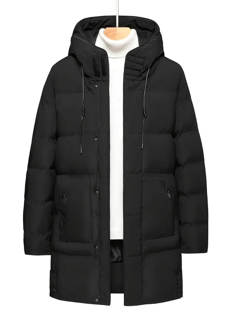 Quilted Haven™ | Men's Hooded Jacket | Loose Fit, Insulated Quilted Design & Warmth for Cold Weather