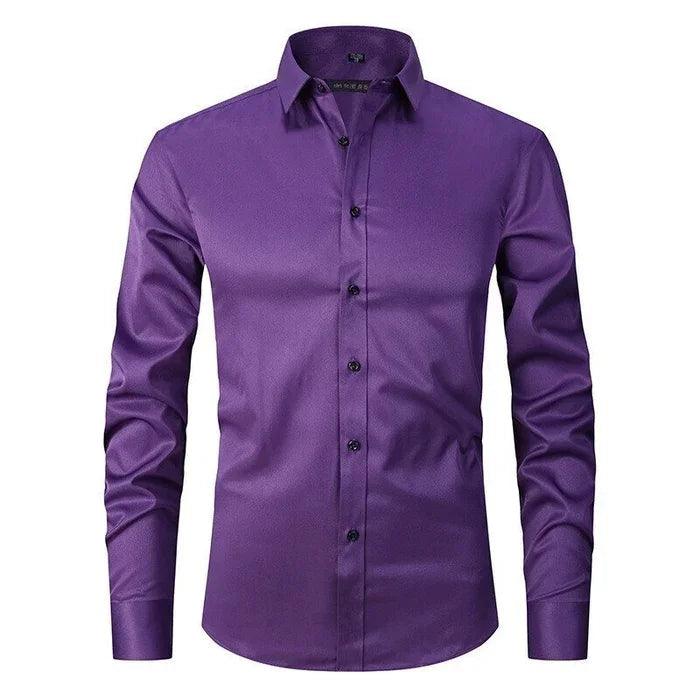 Dressy Max™ | Men's Wrinkle-Free Stretch Dress Shirt | Soft Cotton Blend, Tailored Fit & Moisture-Wicking Technology