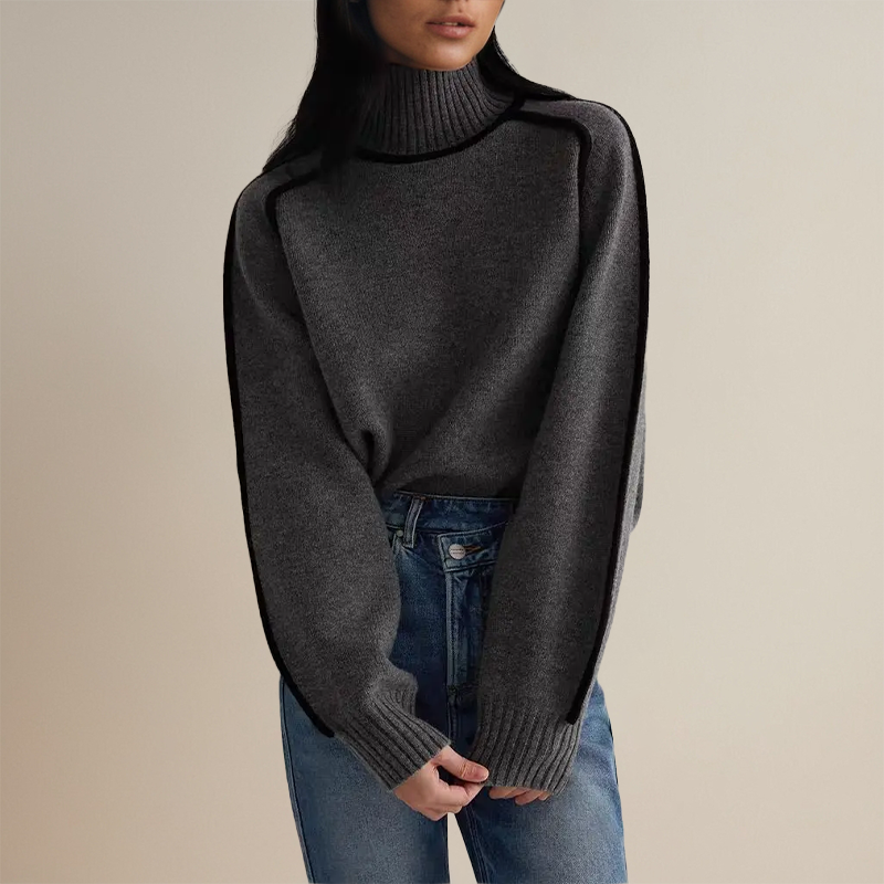 Cozy Aura™ | Women's Roll Collar Sweater | Soft Knit, Relaxed Fit & Warm Fabric