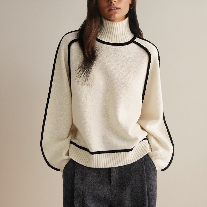 Cozy Aura™ | Women's Roll Collar Sweater | Soft Knit, Relaxed Fit & Warm Fabric