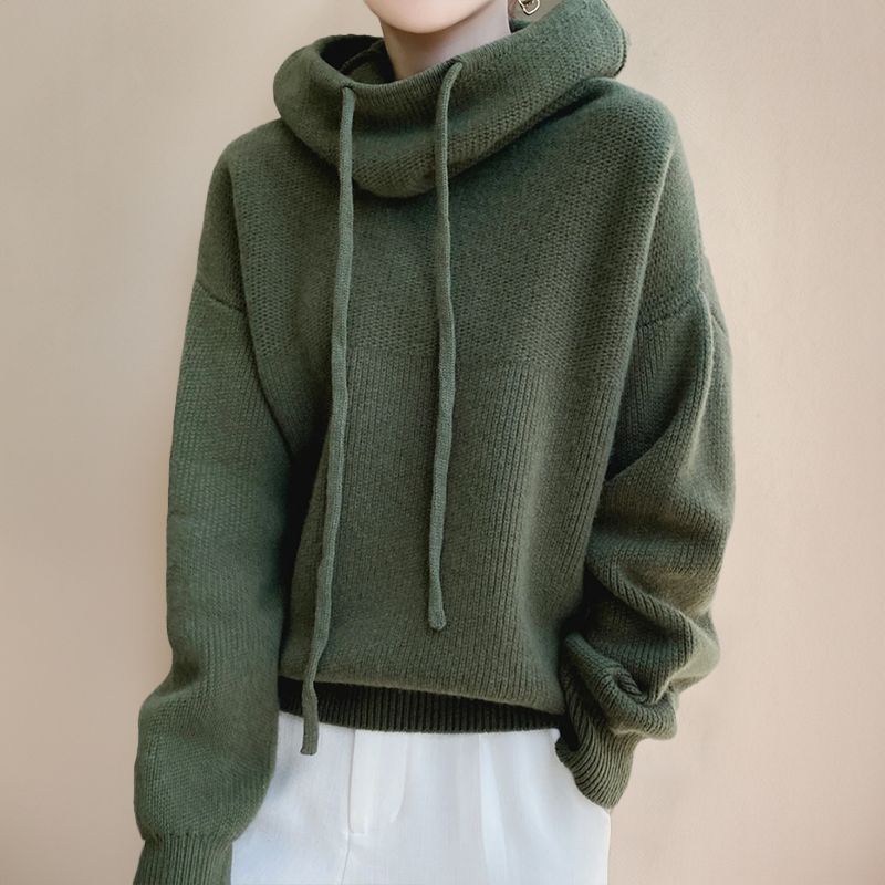 B&S | Oversized & Warm Women's Hoodie with Stand-Up Collar – Soft Fabric for Casual Comfort & Versatile Styling